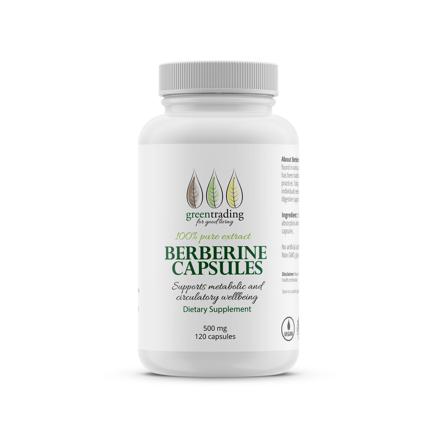 Berberine Capsules 120 Capsules, 500mg