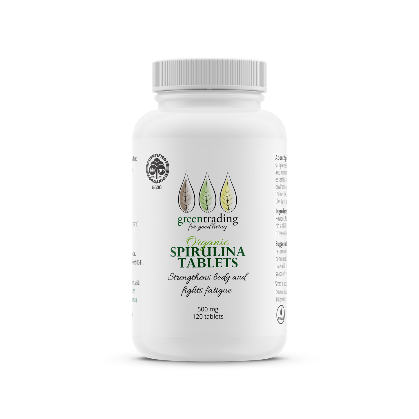 Organic Spirulina Tablets 500mg