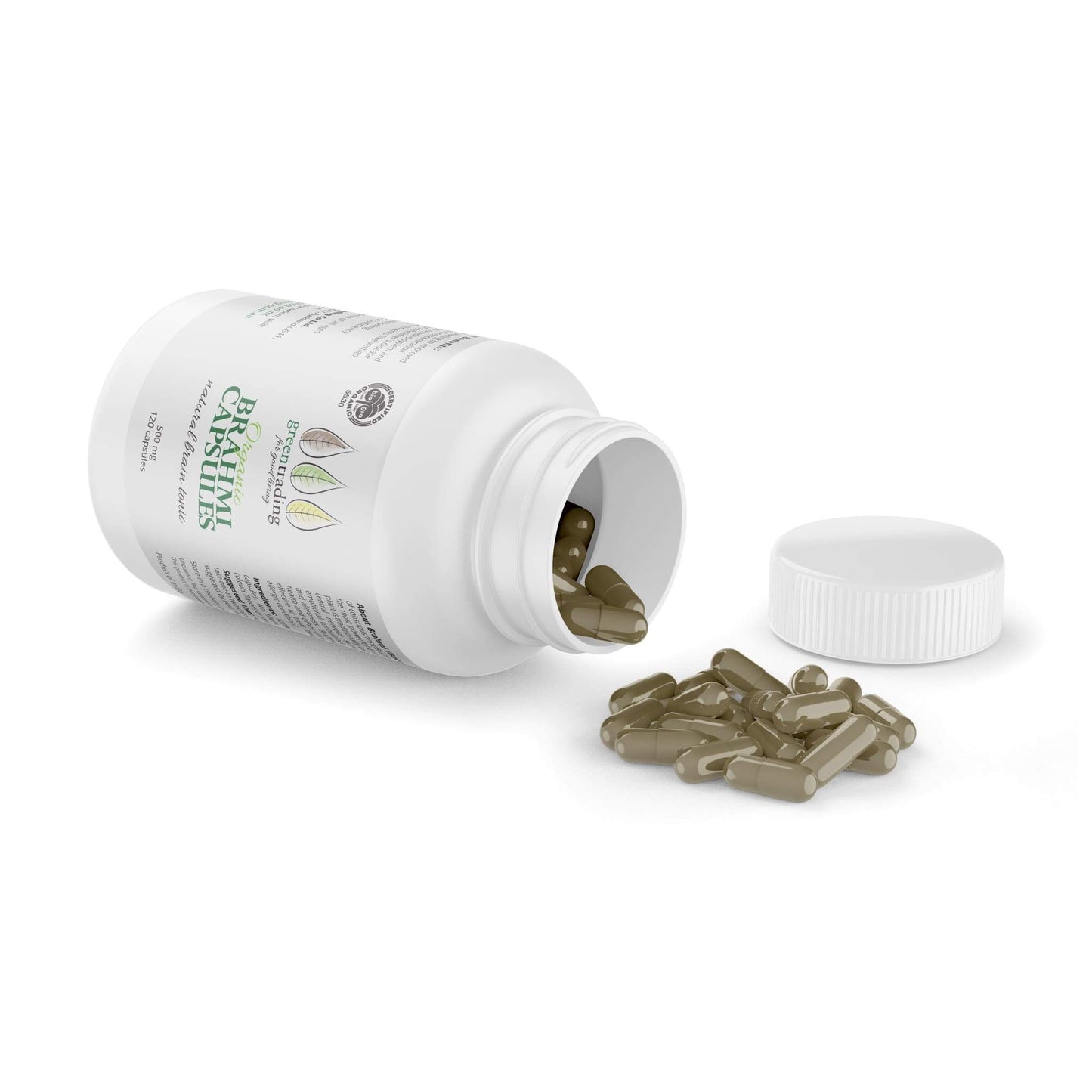 Organic Brahmi Capsules 500mg - greentradingaustralia