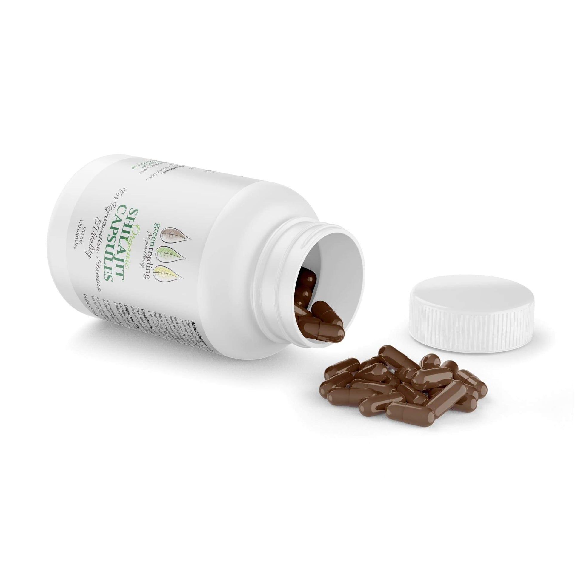 Organic Shilajit Capsules 500mg - greentradingaustralia