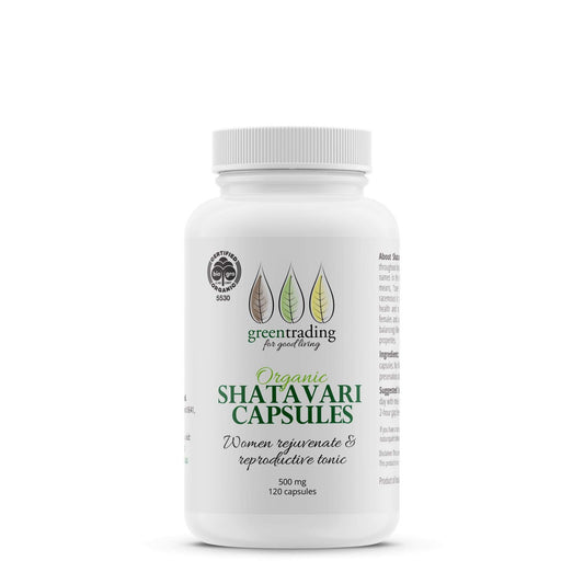 Organic Shatavari Capsules 500mg - greentradingaustralia