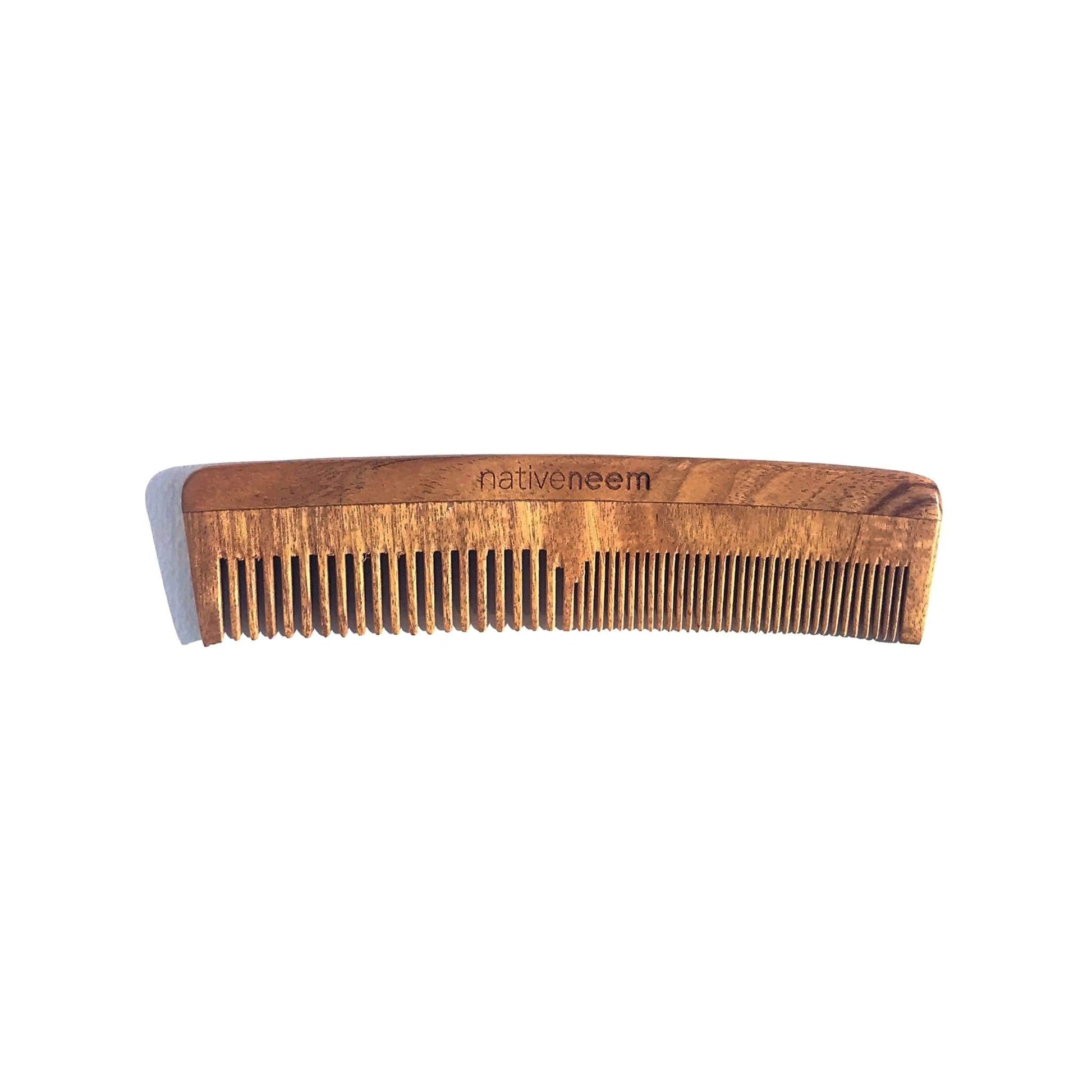 Wooden Neem Comb Narrow Tooth - greentradingaustralia